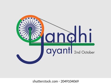 Illustration of Gandhi Jayanti concept