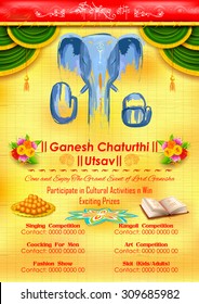 illustration of Ganesh Chaturthi event competition banner