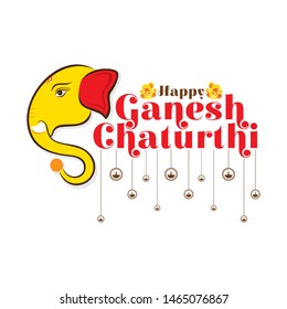 illustration of Ganesh Chaturthi festival of india banner concept design