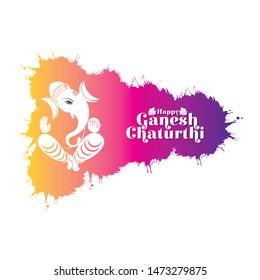 illustration of Ganesh Chaturthi festival of India banner concept design