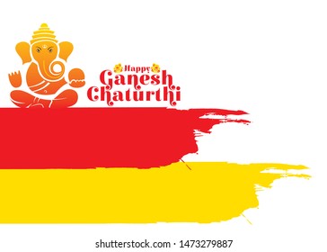 illustration of Ganesh Chaturthi festival of india banner concept design