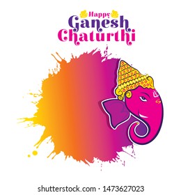 illustration of Ganesh Chaturthi festival of india banner concept design