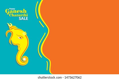 illustration of Ganesh Chaturthi festival of india banner or poster concept design