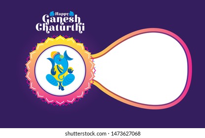 illustration of Ganesh Chaturthi festival of india banner or poster concept design