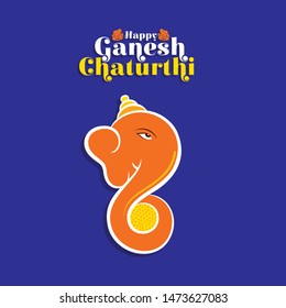 illustration of Ganesh Chaturthi festival of india banner concept design