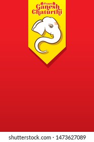 illustration of Ganesh Chaturthi festival of india banner concept design