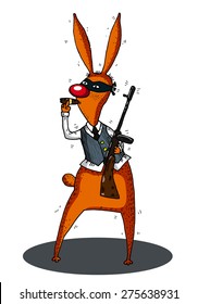 Illustration Of The Gangster Bunny.