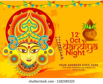 Illustration Garba Festivalnavratri Celebrationgujarati Dandiya Night ...