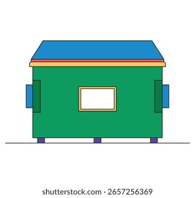Diseño aislado cuadrado de la caja de basura de la ilustración