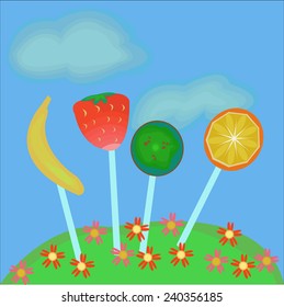 illustration garden of candy