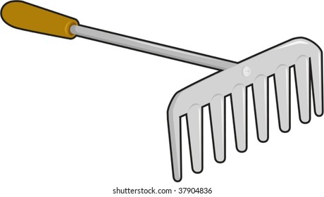 illustration of garden fork on white