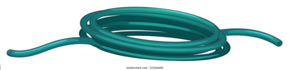 illustration of a garden hose on white background