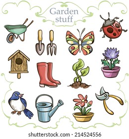 illustration of the garden stuff