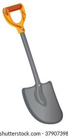 illustration of gardening tool on white