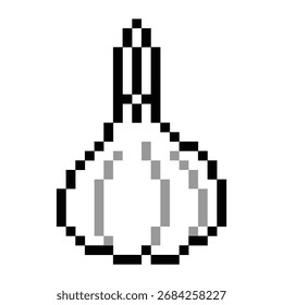 The Illustration of Garlic Pixel