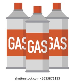 Ilustração de uma garrafa de gás, ilustração vetor simples