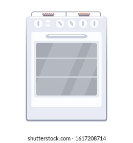 Illustration of a gas cooker flat icon on a white background