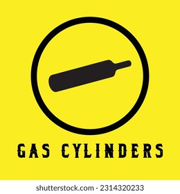 The Illustration of Gas Cylinders Symbol
