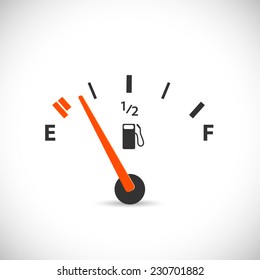 Illustration of a gas gage isolated on a white background.