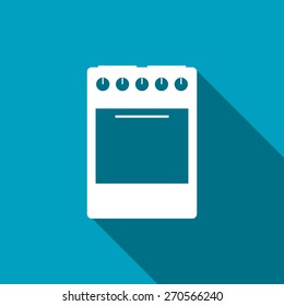 Illustration of a gas stove in a flat design, vector illustration