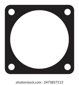 Illustration of gasket packing block in vector format.