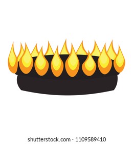 Illustration of the gas-stove burner icon on white background