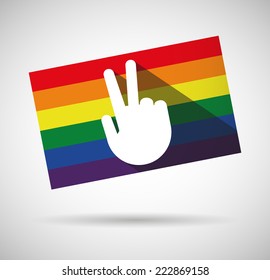 Illustration of a gay pride flag