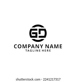 Illustration GD DG circle logo icon template
