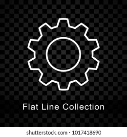 Illustration of gear icon on checkered background