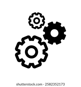 Illustration of Gear Icon of Setting Image