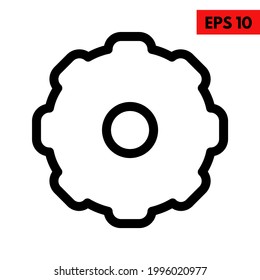 Illustration of gear line icon