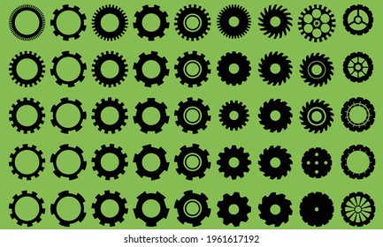 It is an illustration of gears.
Various gears.