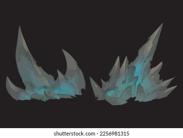 Illustration Gemstone Green Rock Vector stock illustration