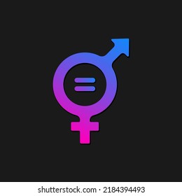 Illustration Of Gender Equality Logo Icon.