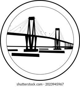 ilustración del puente general belgrano, corrientes, argentina