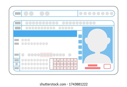 Illustration of a general driver on the surface of a driver's license
