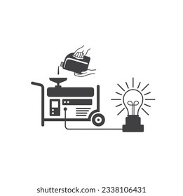 illustration of generator, vector art.