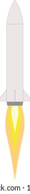 Illustration of generic rocket after launch