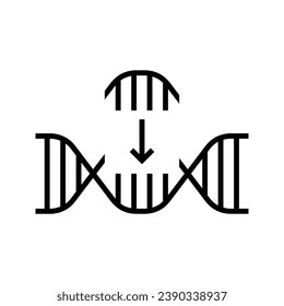 illustration of genetic editing icon vector