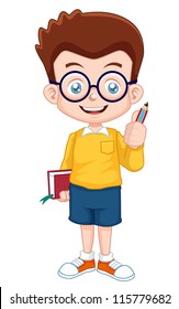 illustration of Genius Boy vector