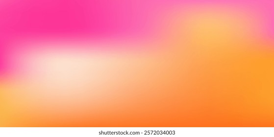 illustration Gentle gradient blurred pink and orange background for valentine's day. fuchsia color. vector illustration