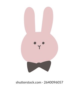 Illustration of a gentleman forest rabbit
