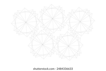 illustration geometric abstraction on white background
