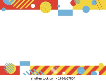 illustration of Geometric circle pattern frame