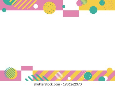 illustration of Geometric circle pattern frame
