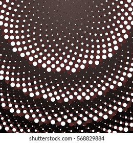 Illustration of Geometric Flower Background. Vector Dot Ornament Template