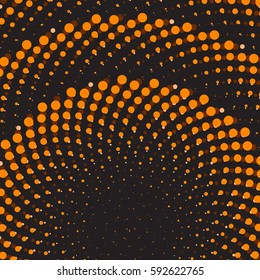 Illustration of Geometric Flower Background. Vector Dot Ornament Template