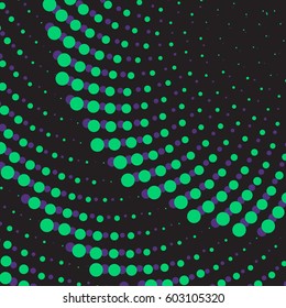 Illustration of Geometric Flower Background. Vector Dot Ornament Template