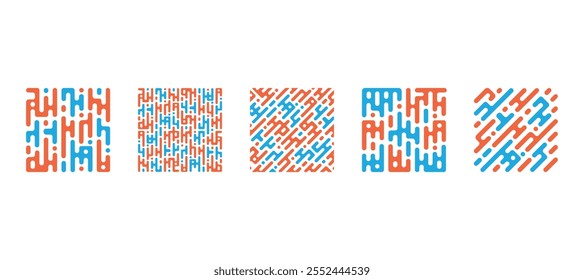 Ilustração de Geometric Fluid Pattern Background Shape Pack