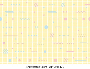 illustration of Geometric and grid pattern background